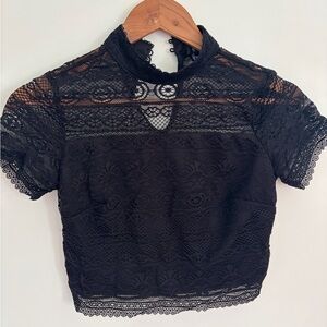 Guess Black Lace Blouse